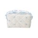 thumbnail image 1 of Unique Bargains 1 Pc Gran Bolsa de Maquillaje con Encaje y Volantes Azul Poliéster, 1 of 5