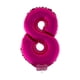 thumbnail image 3 of Globo de aluminio con forma de bastón, número 2 a 16, color rosa divertido, 3 of 8