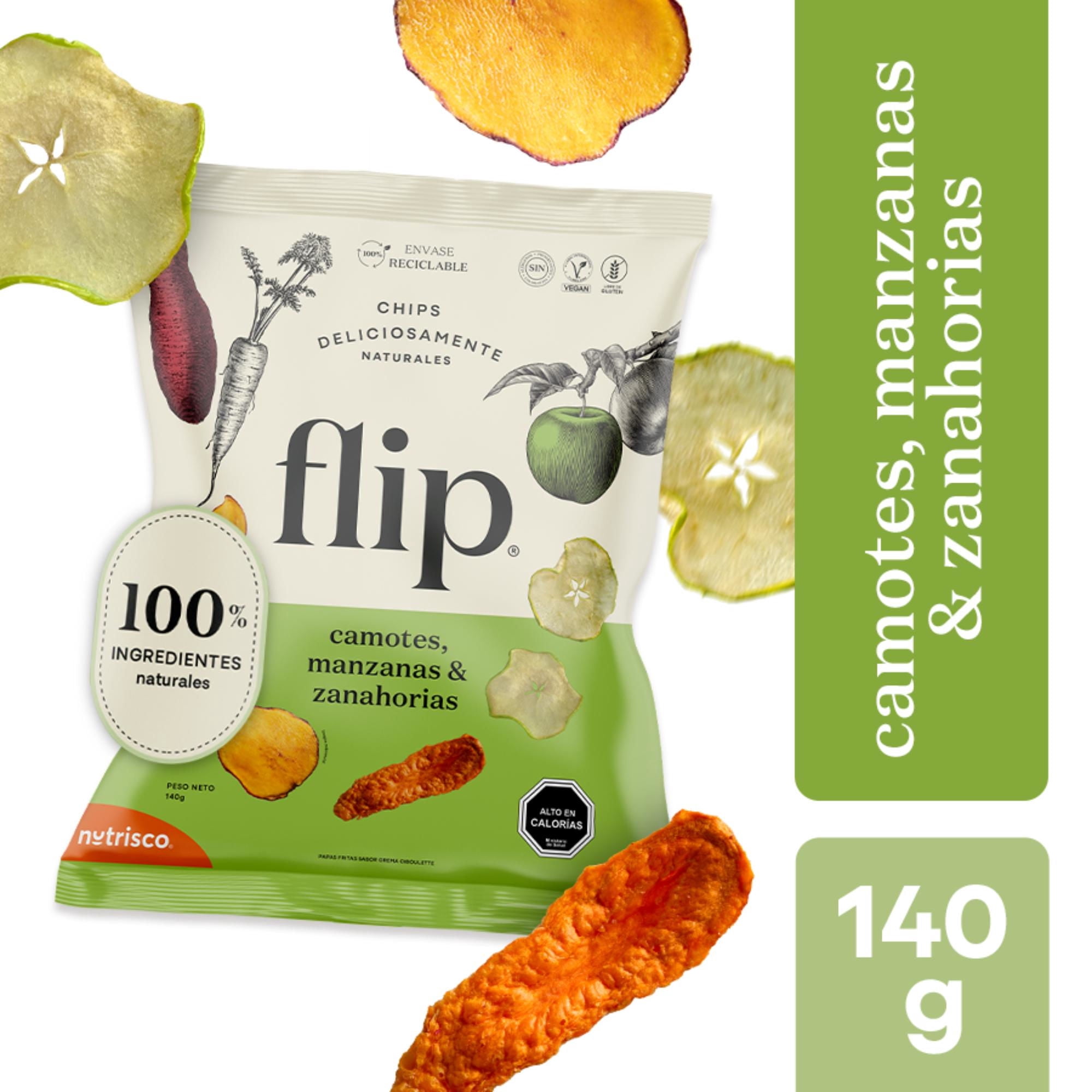 Chips Camote Zanahoria Manzana 140 g Flip