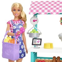 Barbie Careers Doll & Playset, Tema Del Mercado De Agricultores Con Muñeca Rubia De Moda, Muebles Y Accesorios Barbie Barbie