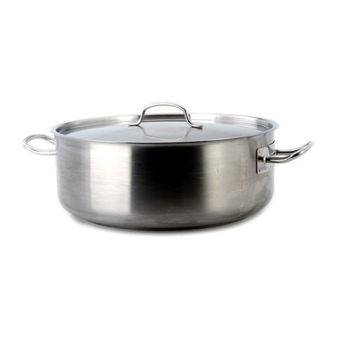 Cacerola Baja Con Tapa 27Lt Acero Inoxidable 45X17Cm Lacor