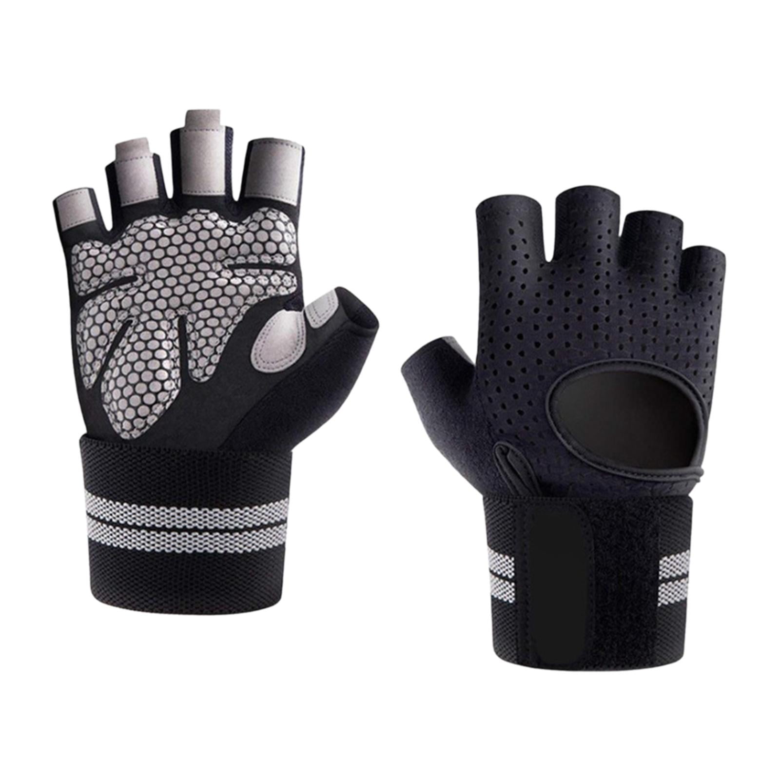 Magideal - Guantes De Entrenamiento, Manoplas De Entrenamiento, Cómodos, Resistentes Al Desgaste, Guantes De Medio , Guantes De Yoga Para Ciclismo, Dominadas M