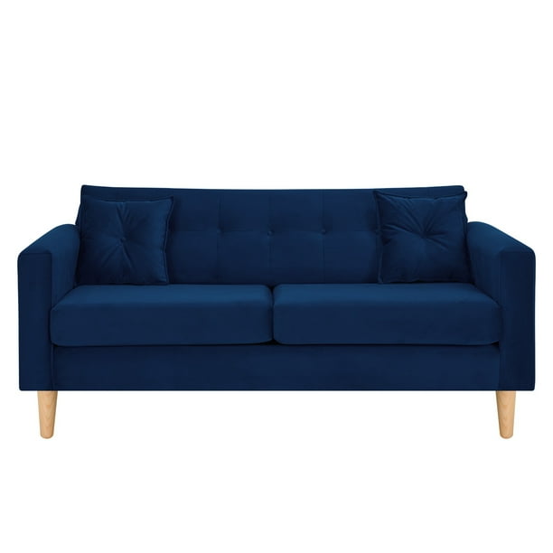 Sofa New Retro 3c Felpa 05 Azul Marino