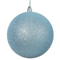 Bola Con Purpurina Azul Bebé Ornament Vickerman De 6 Cm, Paquete De 4