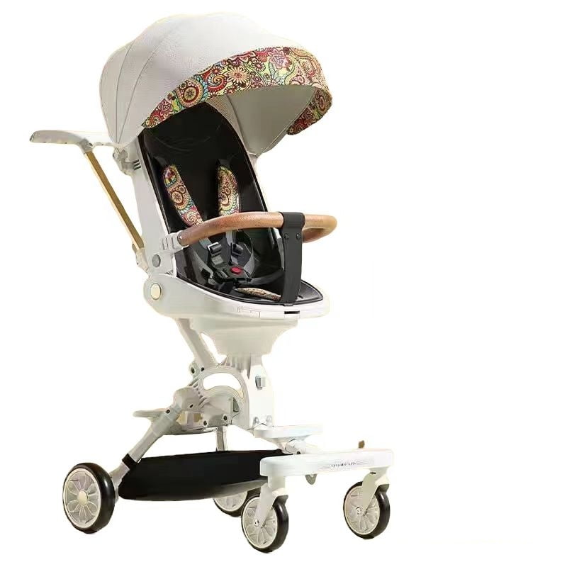 Coche De Paseo 360° 3 En 1 Reclinable Lubabycas Blanco