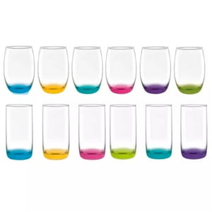 Pack 6 Vasos Altos Modelos Monterrey + 6 Mikonos Fondo Cristar