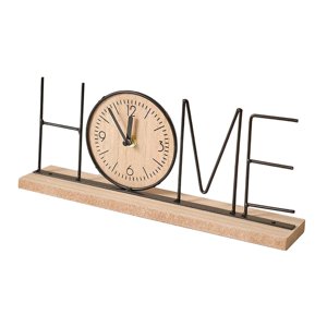 Bothyi - Reloj De Metal Con Estatuilla De Letras, Reloj De Mesa Para Sala De Estar, Hogar, Dormitorio, Cocina, Hogar