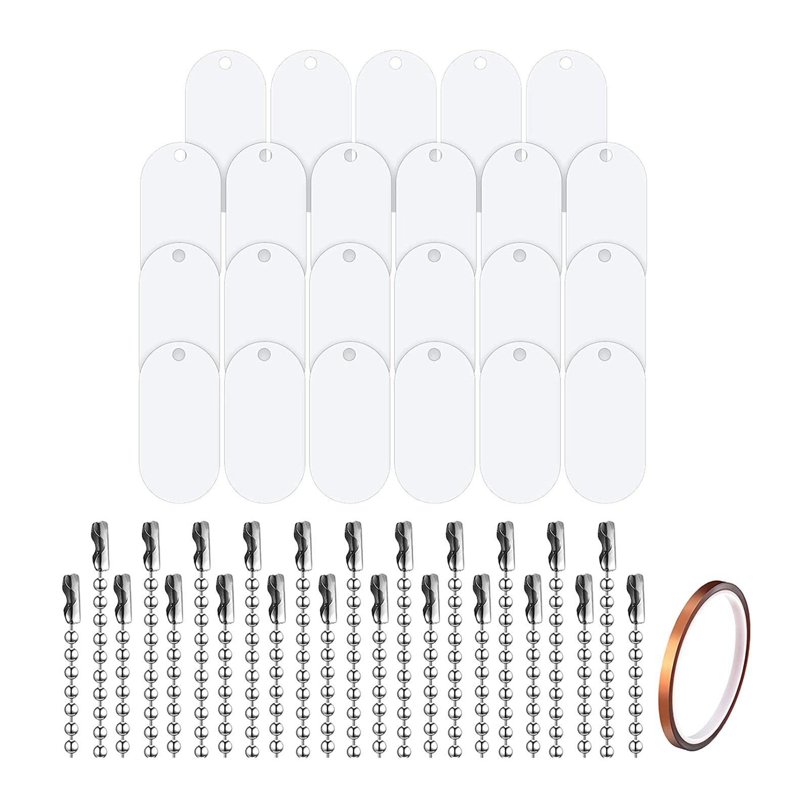 Magideal - Adornos De Llavero De Sublimación Tablero Transparente Llaveros De Transferencia De Calor # Etiqueta Colgante De Moda Para Colgante Diy Fabricación De