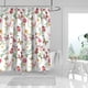 thumbnail image 1 of Transform Your Bathroom with our Botanical Watercolor Floral Shower Curtain Set - Includes 12 Hooks for Easy Installation!, 1 of 5