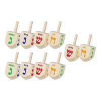 Bothyi - Decoraciones De Dreidels 10X De Madera Gyroscopios De Mano Divertidos Para Regalos Familiares De Escritorio