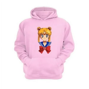 Genérico - Polerón Canguro Sailor Moon Rosa Talla Xl Unisex