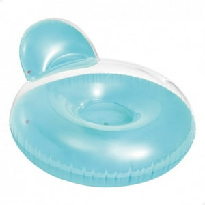 Flotador Inflable Dona Anillo Con Respaldo 58889 Intex Azul
