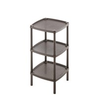 Rimax - Mesa Plastico Auxiliar De Apoyo Cuadrada 3 Niveles Verde Oscuro Tamaño Único