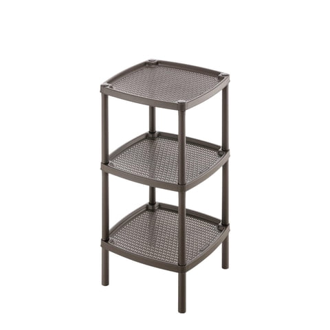 Rimax - Mesa Plastico Auxiliar De Apoyo Cuadrada 3 Niveles Verde Oscuro Tamaño Único