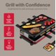 thumbnail image 2 of Parrilla eléctrica de raclette Swissmar roja 1200 W con juego de 8 platos, 2 of 8