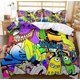 thumbnail image 1 of Graffiti Quilt Duvet Cover, Duna Bedding Set, 3-Piece Bedding Set (1 Duvet Cover + 2 Pillow Shams), 1 of 5