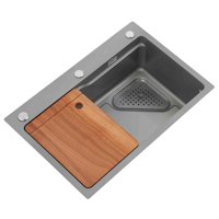 Domsa - Lavaplatos Sobre Cubierta Gris 68X45X20 Cm