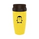 thumbnail image 2 of Taza Giratoria Sin Tapa Portátil Con Taza De Café Aislada Con Pajita De Acero Inoxidable Pingüino Amarillo, 2 of 3