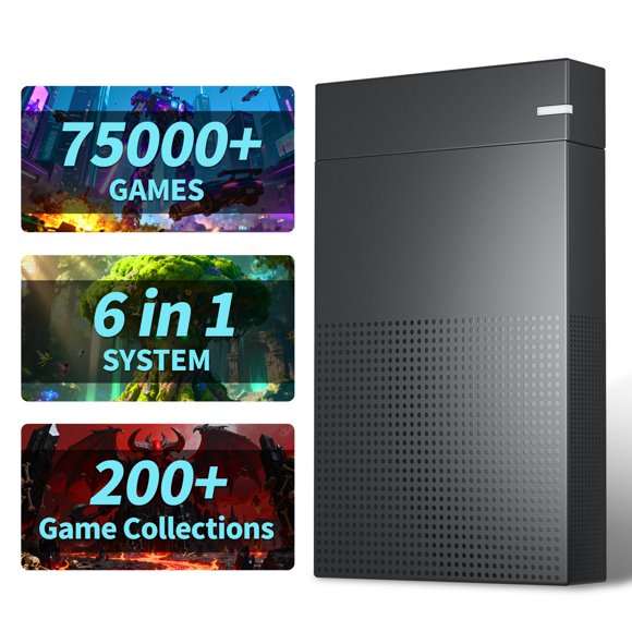 Disco Duro Retro Kinhank 4TB 75,000+ Juegos 6 en 1