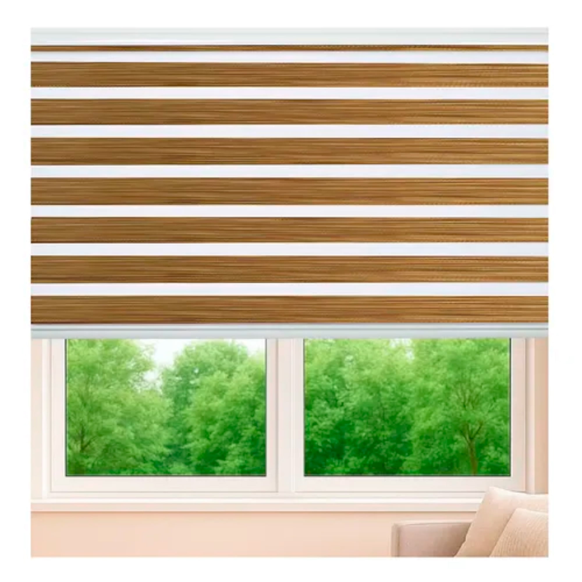 Cortina Roller Beiti Jaspeada Duo Zebra Día Noche 100x200cm