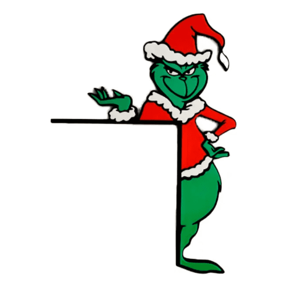 Grinch de pie esquinero de puerta