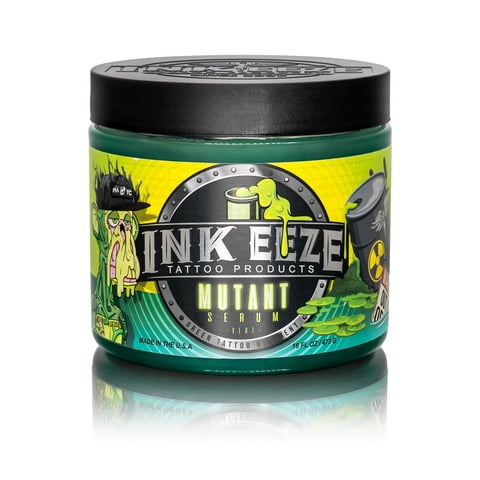 Pomada Para Tatuajes Ink-Eeze Mutant Serum Green, 473 Ml, Edición Limitada