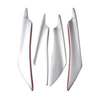 Ioensy - Accesorio De Difusor De Parachoques Delantero De 4 Piezas Para Accesorio De Reemplazo De Automóvil Plateado