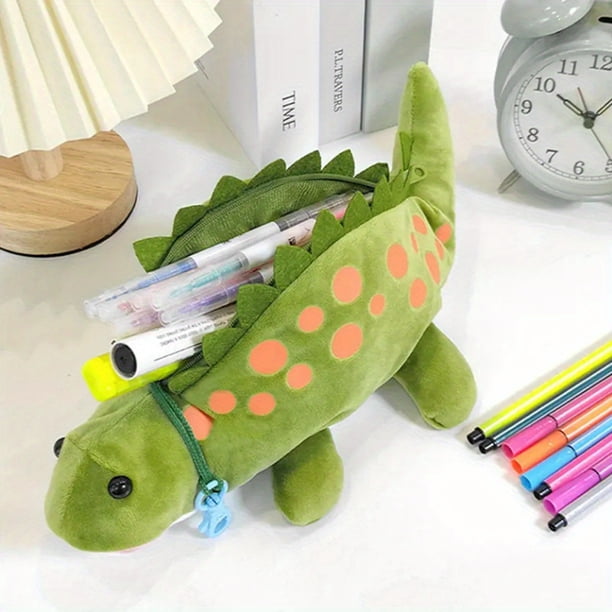Cute Dinosaur Plush Pencil Case - Perfect for Organizing and Storing Learning Supplies and Stationery