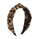 thumbnail image 1 of Diadema con estampado de leopardo para mujeres y niñas: diademas anchas con lazo anudado a rayas, diadema de guepardo, accesorios para el cabello, diadema con lazo cruzado., 1 of 7