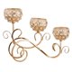 thumbnail image 5 of Portavelas De Cristal Candelabro De 3 Brazos Centro De Mesa De Boda Decoración Para El Hogar Dorado, 5 of 5