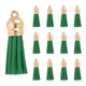 thumbnail image 1 of Borlas de Cuero, Encanto de Llavero de Gamuza de Cuero Sintético para Manualidades de Bricolaje Verde Oscuro, 1 of 7