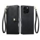 thumbnail image 1 of Funda Billetera con Cierre para [iphone 16 Promax] con Tarjetero, Soporte y Correa de ManoNegro, 1 of 5