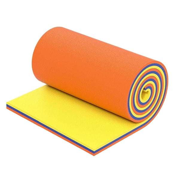 Alfombra de Agua Flotante para Exteriores, Colchón de Salón, Flotador Tipo Alfombra, Juego de Cama, Recreación de Agua, Almohadilla Flotante, Balsa Fl Amarillo Azul Naranja