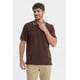 thumbnail image 1 of Polera Hombre Textura Cierre Polo Chocolate, 1 of 4