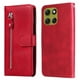thumbnail image 4 of Funda con Cremallera para Motorola Moto G86, Carcasa Cartera de Cuero PU con Soporte y Tarjetero, 4 of 5