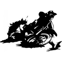 Rienda Libre Graphics - Decomural Motorbike Skid Motocross Rider Ws-32753