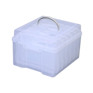 Bothyi - Caja De Almacenamiento De Fotos Con Compartimentos Para Guardar Fotos, Para Álbumes De Recortes, Papeles Y Postales, Transparente