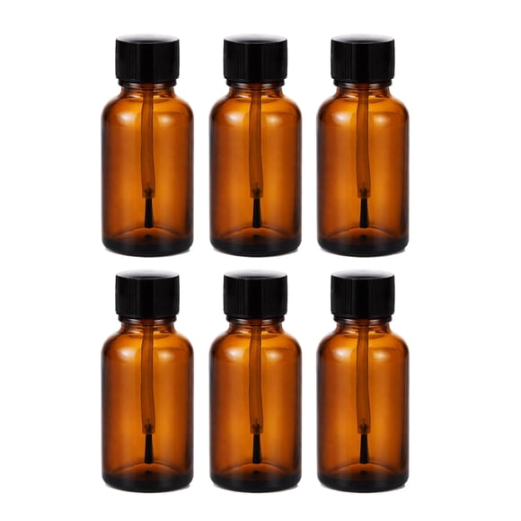 Botellas para aceites esenciales Doromy de vidrio ámbar de 30 ml, paquete de 6