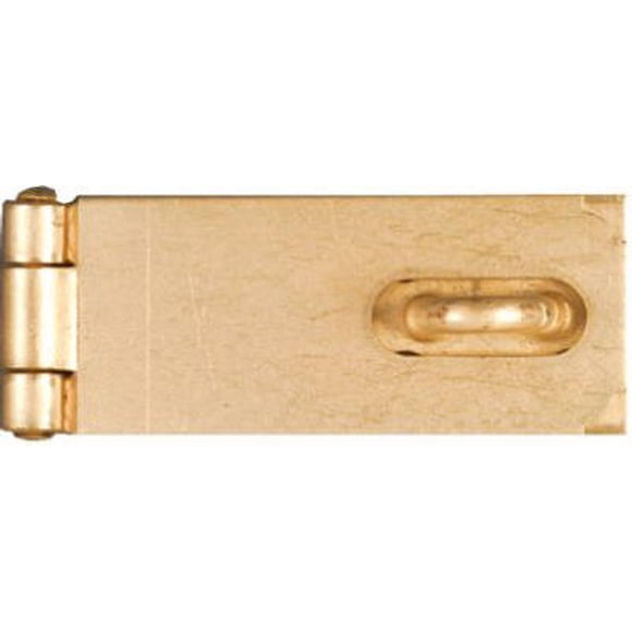 Safety Hasp National Hardware de acero chapado en latón, 6,35 cm L