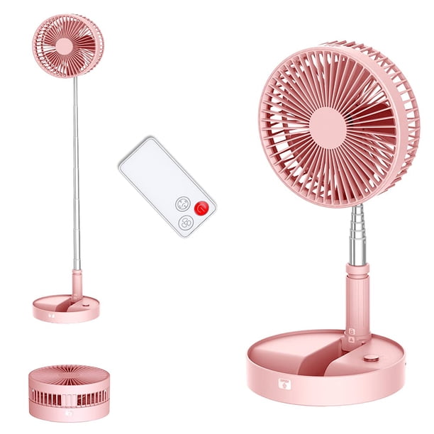 Ventilador de escritorio y mesa UN UNITEDTIME My Foldaway con mando a distancia, color rosa