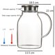 thumbnail image 2 of Jarra de vidrio Karafu, 2000 ml, resistente al calor con tapa, 68 oz, 2 of 9