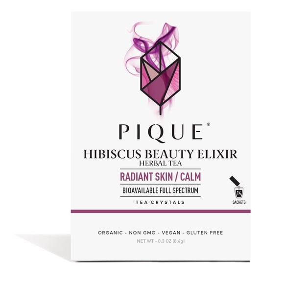 Té de hibisco orgánico Pique con antioxidantes, sin cafeína, 14 sobres