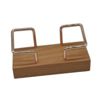 Magideal - Organizador De Tarjetas De Presentación De Madera De Escritorio Con Marco De Latón, Accesorios Para Negociaciones Comerciales, Soporte De Exhibición R Marrón