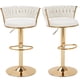 thumbnail image 1 of Juego de 2 taburetes de bar VECELO con altura de mostrador ajustable, color blanco, 1 of 3