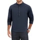 thumbnail image 5 of INSPIRE CHIC Camiseta Henley de Algodón para Hombre de Manga Larga con Botones, Camiseta Básica S Azul Marino, 5 of 6