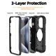 thumbnail image 3 of Funda KCJ para iPhone 15 Pro Max negra de 3 capas, 3 of 8