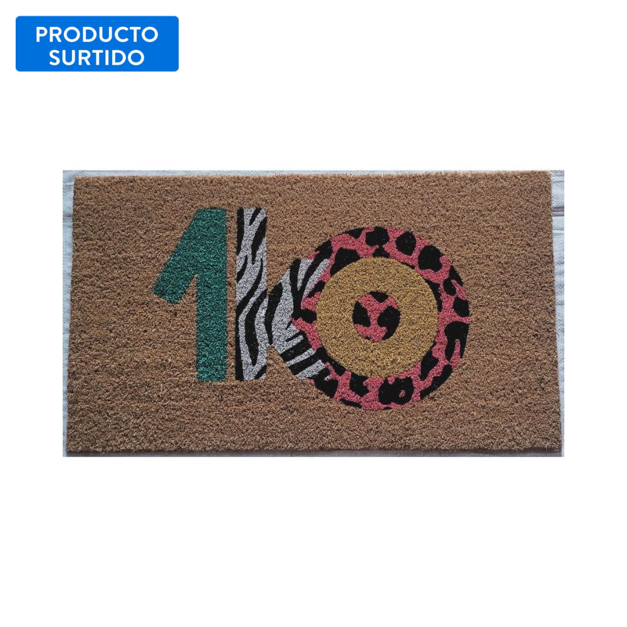 Limpiapiés 1ko Zebra 45x70 57% Vinyl & 43 % Coir Mainstays