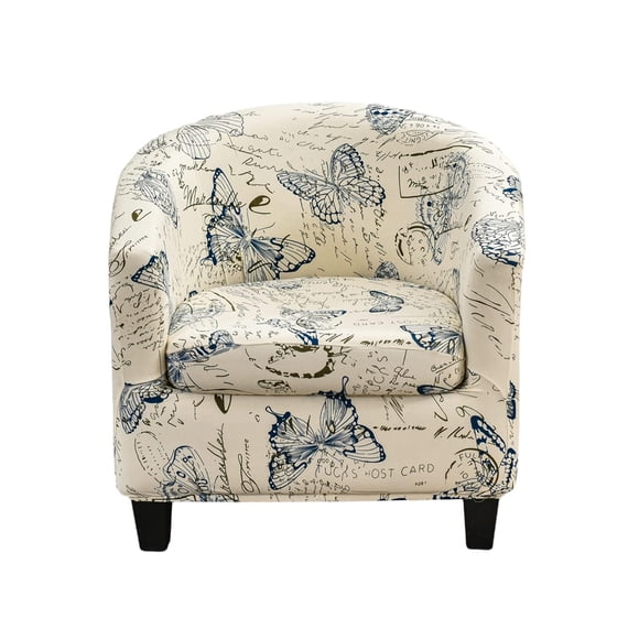 Silla de club Slipcover CRFATOP, silla de bañera estampada con elástico