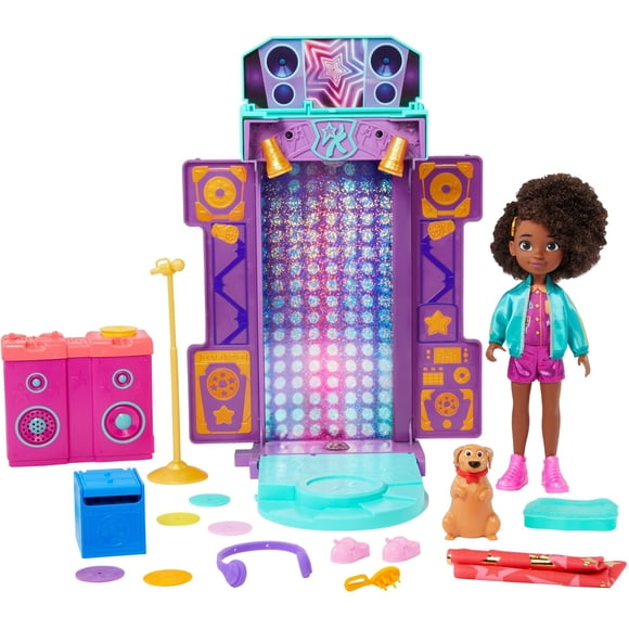 Muñeca de juguete y set de juego Karma's World 2 en 1 con luces y sonidos