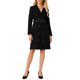 thumbnail image 1 of INSPIRE CHIC Vestido de Tweed para Mujer, Vestido Blazer de Manga Larga con Doble Botonadura y Cinturón, 2XL Negro, 1 of 5